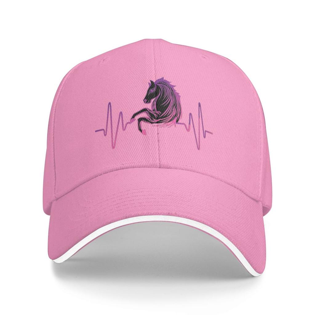 Графическая Бейсболка Snapback с Изображением Сердцебиения Лошади, Дышащая Повседневная Кепка-Трилби для Мужчин и Женщин, для Активного Отдыха