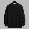 Men's Casual Solid Color Round Neck Sweatshirts Classic Sweatershirt Pullover Streetwear Long Sleeve Trendy Standard Swatershirt