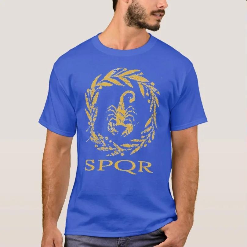 Римский Легион SPQR Преторианская Гвардия Футболка 100% Хлопок Круглый Вырез Летняя Короткий Рукав Повседневная Мужская Футболка Размер S3XL
