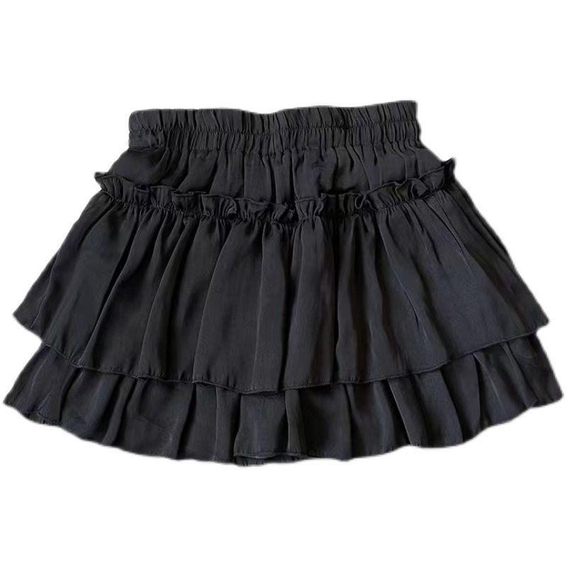 Сладкая пышная юбка для девочек с защитными шортами - Дизайн "торт с оборками" для весны и лета