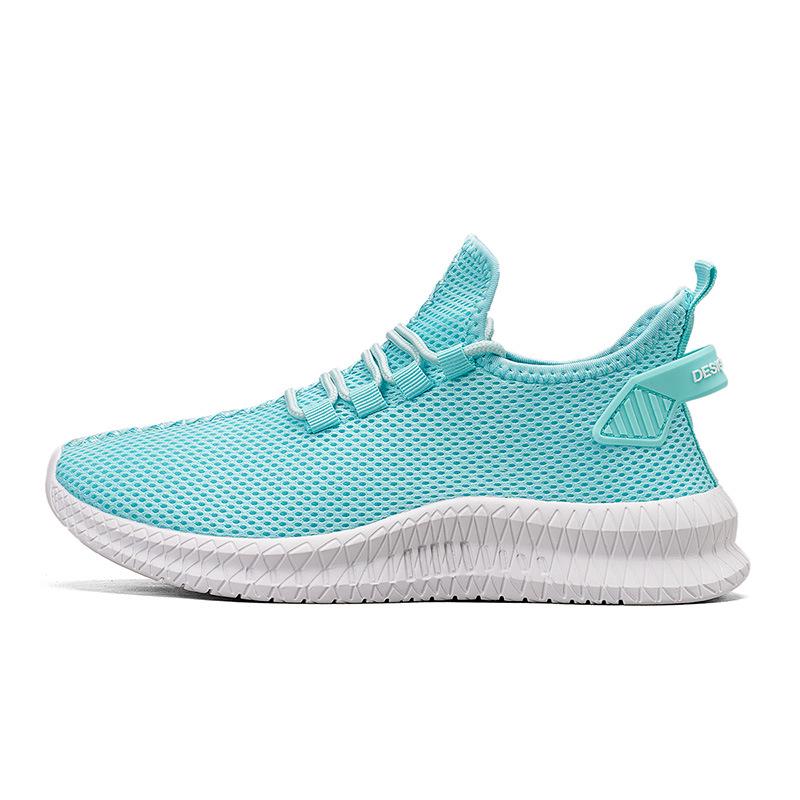 2025 Men's Flyknit White Mesh Sneakers: Plus Size, Casual Sports Shoes for Summer & Autumn