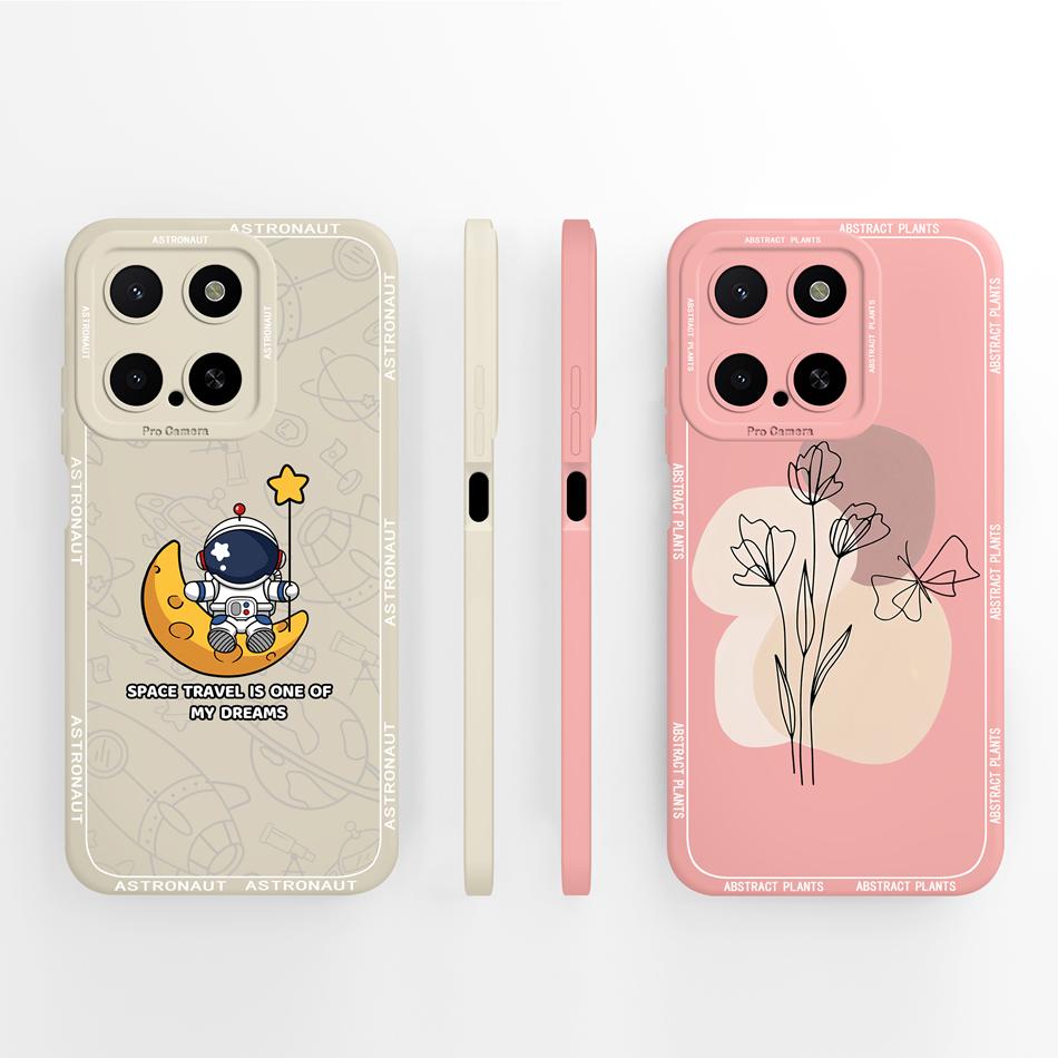 For Honor X5B Plus X5 Phone Case Cute Dinosaur Full Cover Bumper Soft Liquid Silicone Anti Drop Back Cover High Quality Fundas