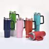 304 Stainless Steel 400ml Car Cup Portable Large Capacity Handle with Straw Ice Cream Cup