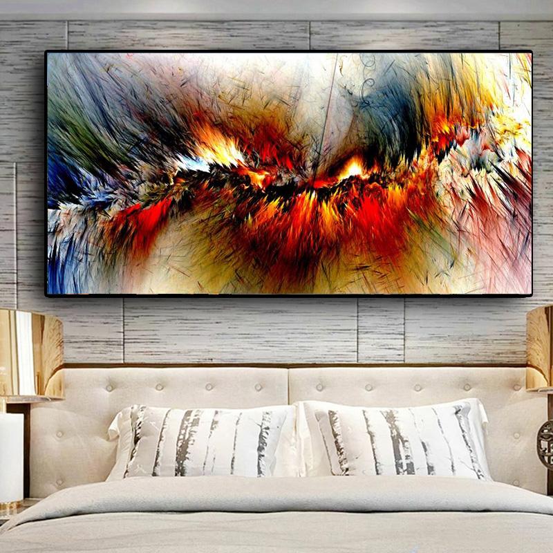 Abstract Colorful Clouds Canvas Painting Texture Posters And Prints Modern Wall Art Pictures for Living Room Home Decor No Frame