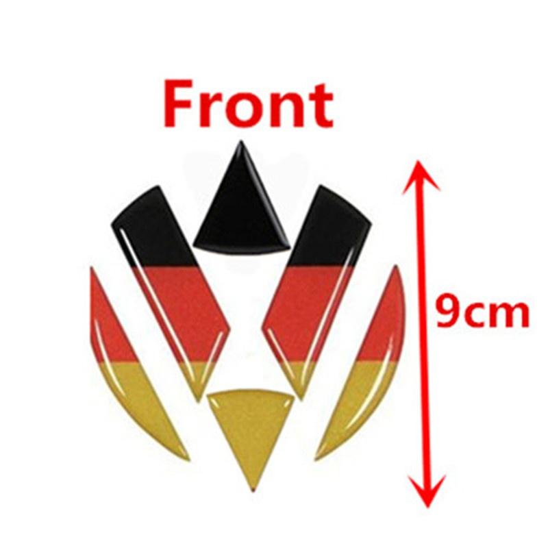 Наклейка на руль автомобиля, наклейка с флагом Германии, эмблема V + W, передняя и задняя эмблема для V + W