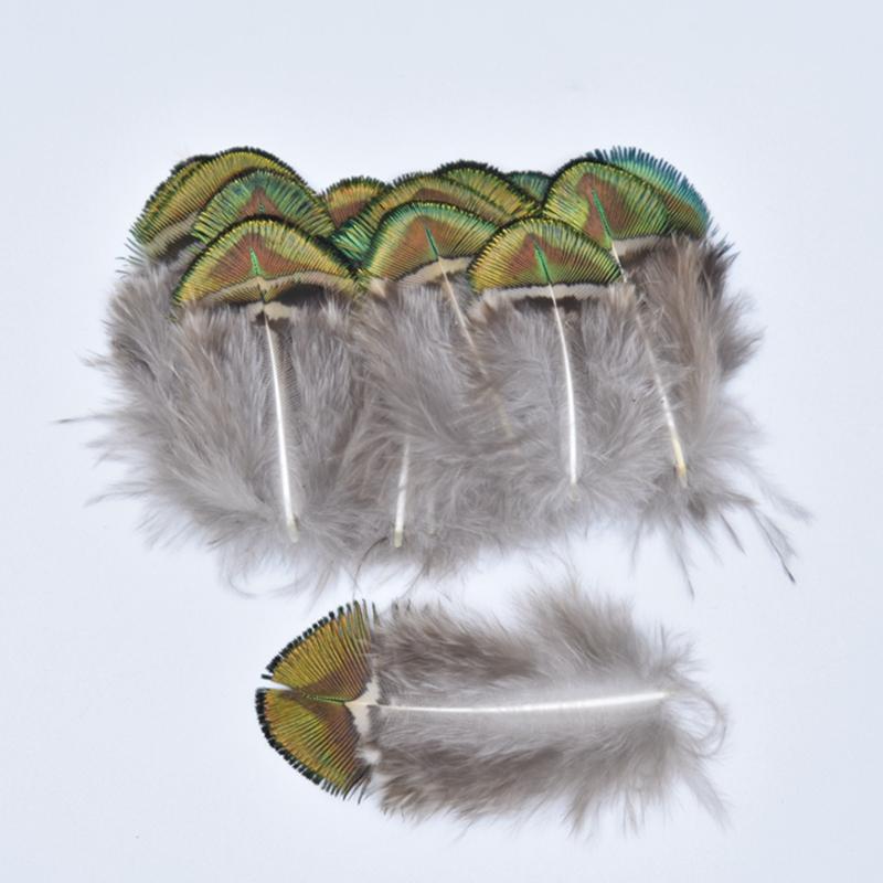 Natural Gold Peacock Feathers for Jewelry Making Creation Crafts 3-7cm DIY Handicraft Accessories Small Feather Carnaval Plumes
