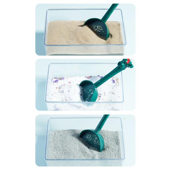 Лопата для песка для хомяка, мультяшная форма, длинная ручка, 2 мм, плотное отверстие, многоразовая, большая, поверхность, экономит силы