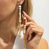 SHIXIN New Elegant Sequin Long Tassel Drop Earrings for Women Sexy Vintage Alloy Round Pendant Earrings Daily Wear Jewelry Gifts