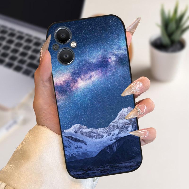 For Oppo Reno 7 8 Lite Reno7 Z 5G Case F21 Pro 5G CPH2341 Stylish Painted Cover Soft Silicone TPU Phone Cases For Oppo A96 5G