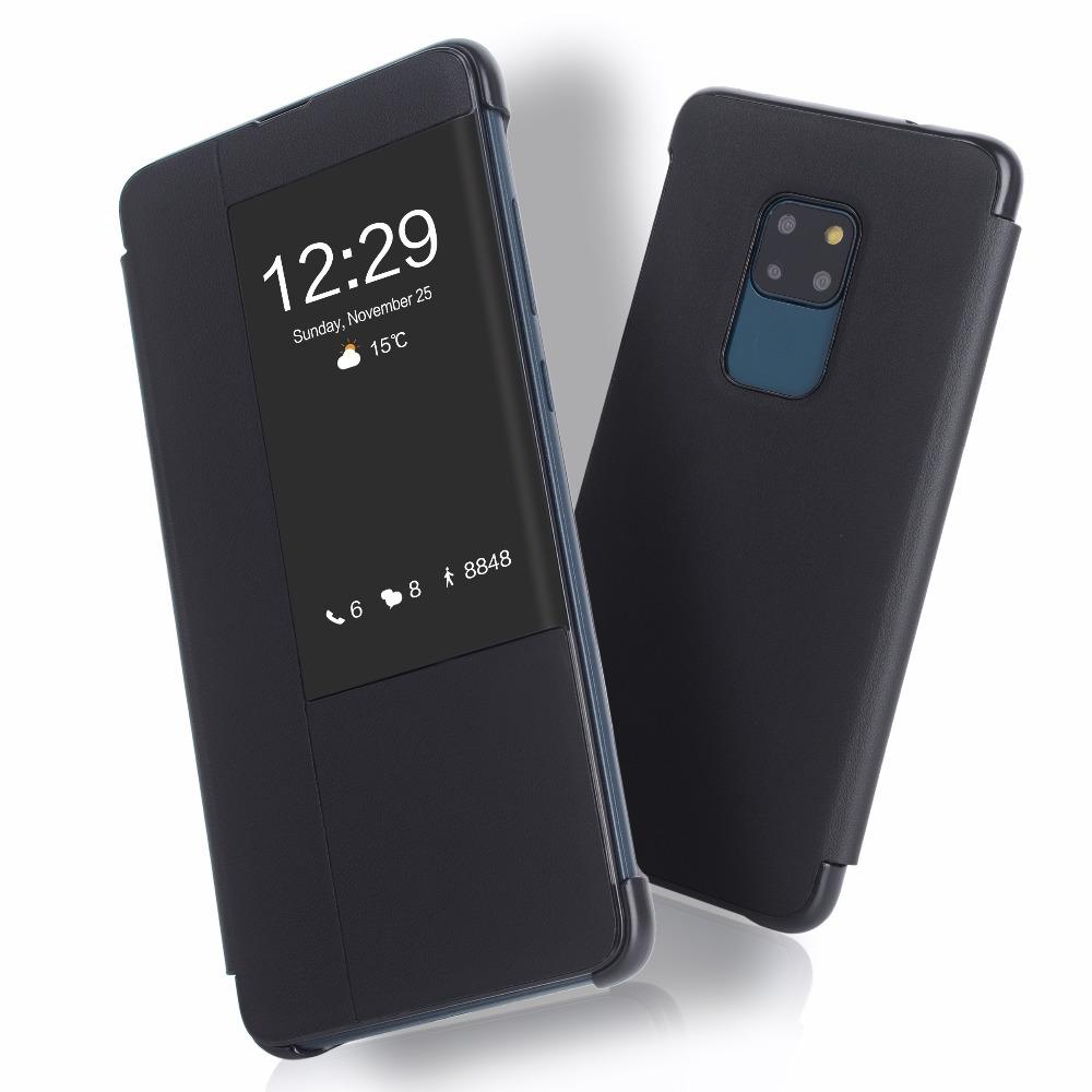 Умный чехол-книжка Smart View для Huawei P50 Pro, P40, P30 Lite, P20, P10 Plus, Mate 20 Lite, Mate 20, Mate 10 Pro с функцией Авто Сон/Пробуждение и Защитой Всего Корпуса