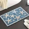 Ocean Style Bathroom Floor Mat, Bathroom Entrance Absorbent Mat, Shower Room Anti Slip Carpet Home Decoration