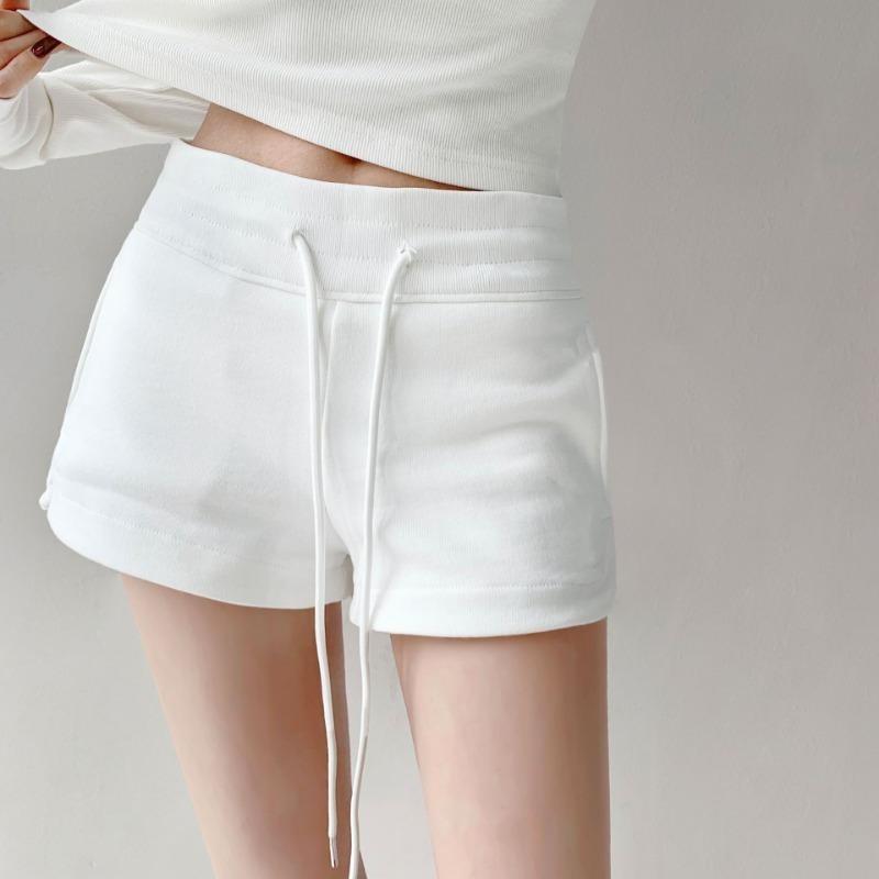 Женские летние шорты с высокой талией и широкими штанинами на шнурке - спортивные повседневные шорты в стиле Street Spice
