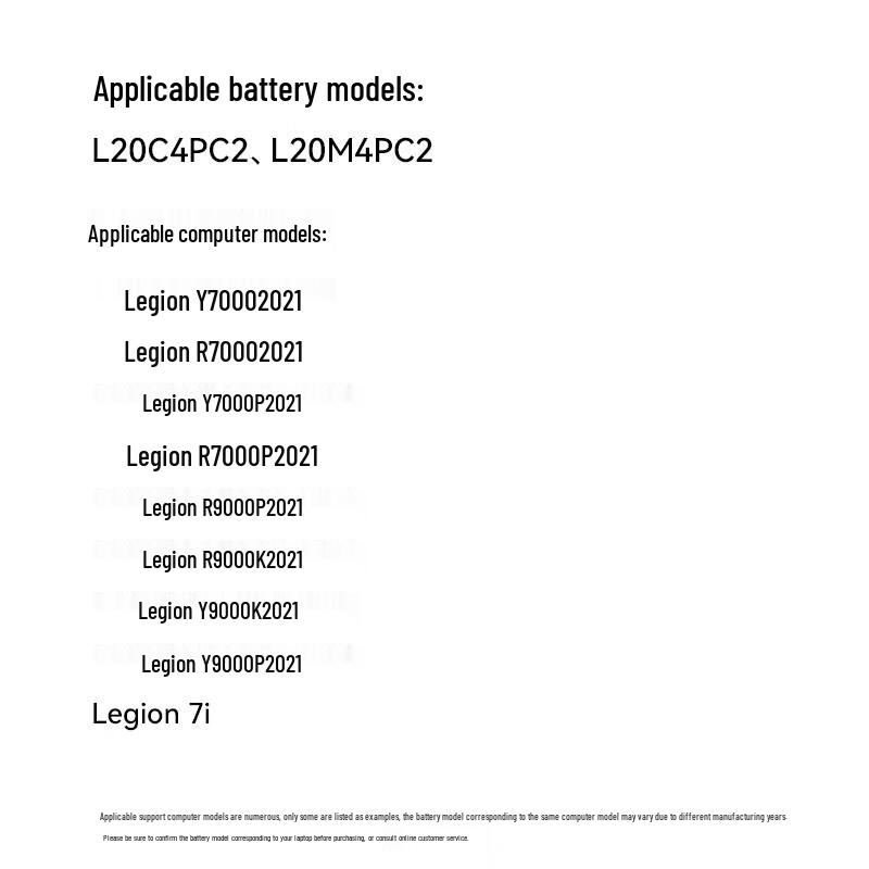 llano Laptop Battery for Lenovo Legion Y7000/R7000 Series