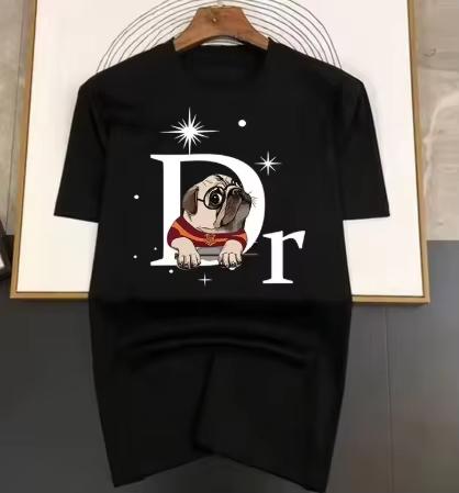 Unisexs Summer Cotton Shortsleeved Tshirt Comfortable And Breathable Fashionable And Trendy Light Luxury Casual Printed Top