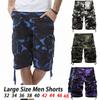 Summer Mens Cargo Shorts Camouflage Twill Chino Knee Length Pants Pockets Beach Pants
