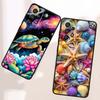 Мультяшная Аниме Черепаха Слон Для Samsung A41 A35 A34 A33 A32 A25 A24 A23 A21s A06 A05 A04 A03 Note 10 20 Ultra 5G Черный Чехол
