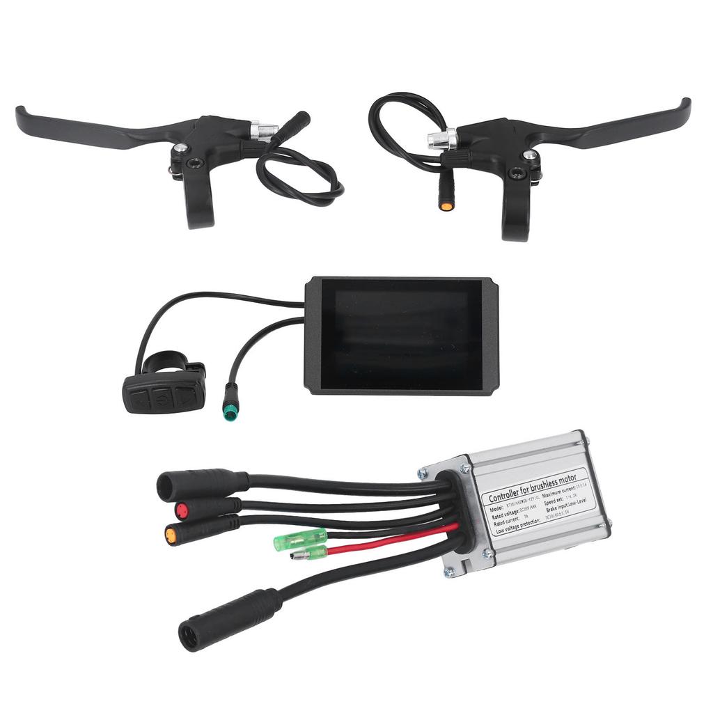 36V 48V 250W 15A Motor Controller LCD8H Panel Thumb Throttle Kit for Road Bikes Mountain Bikes