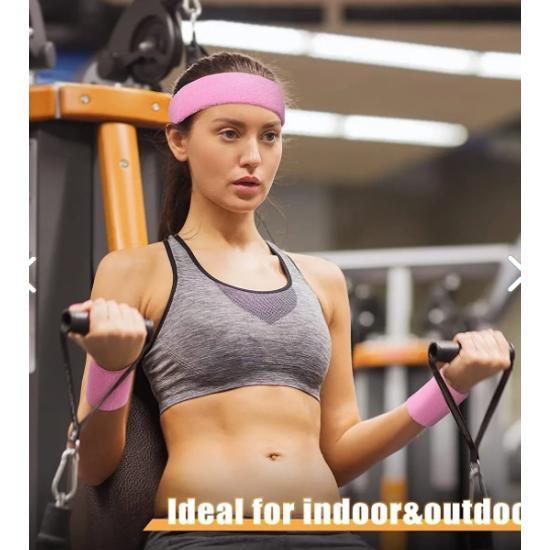 Sports Sweatband - Wristband - Sports Hair, Sweatband Set 1 Set