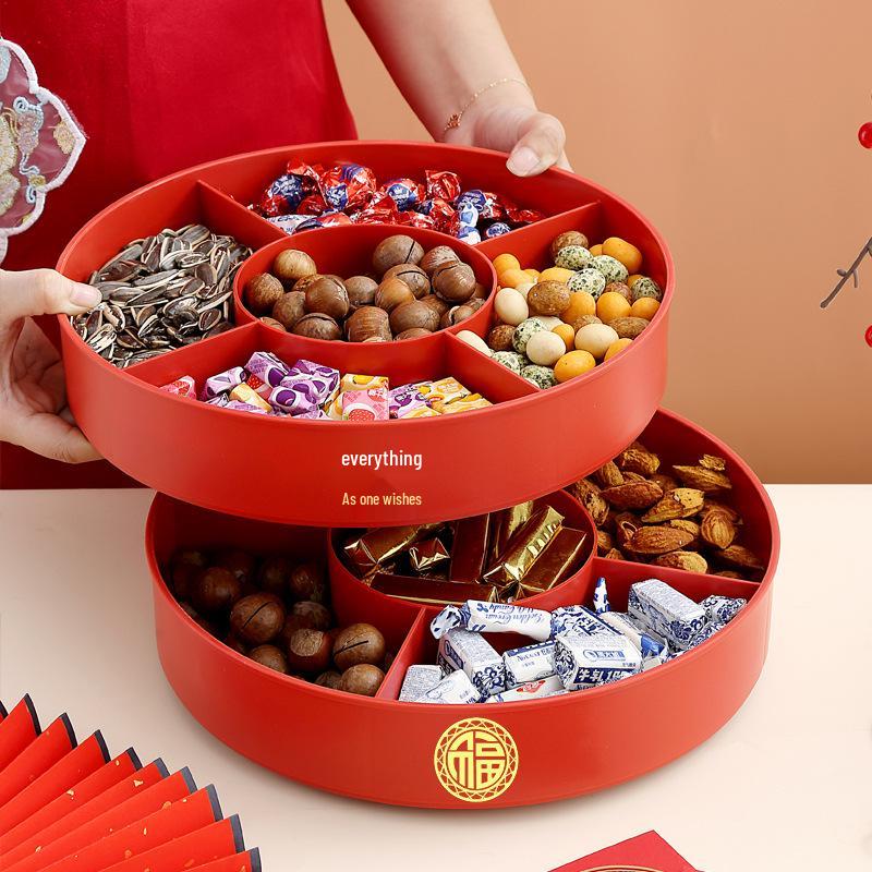 Дом Гостиная Коробка для демонстрации фруктов и закусок - Праздничная фруктовая тарелка и конфетница