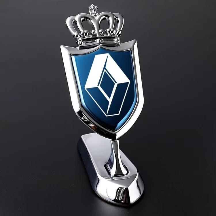 3D metal car logo standing emblem modification for Renault e-Nuo, Kadjar, Captur, and Koleos RR1