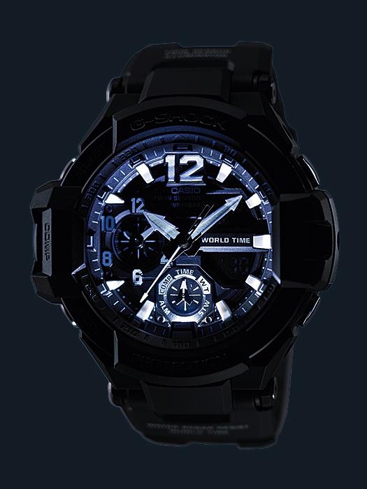 Casio Men's Stainless Steel 200M Water Resistant Analog Shock Resistant Quartz Watch GA-1100-1A