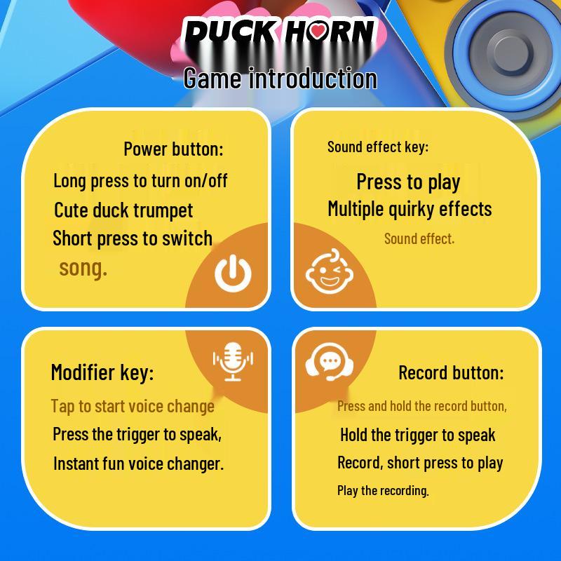 Игрушка-изменитель голоса птицы TikTok: Ручной мегафон с динамиком для детских розыгрышей