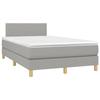 Maison Exclusive - Sommier à lattes de lit et matelas gris clair 120x190 cm tissu