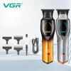 Новая V-187 Профессиональная Беспроводная Электрическая Бритва для Мужчин Градиентная Светодиодная Интеллектуальный Цифровой Дисплей 7000 об/мин Машинка для Стрижки Push Clipper Машинка для Выбривания узоров Домашняя Стрижка
