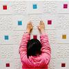 1/5/10Pcs 70*70cm 3D Wall Sticker Ceiling Panel Roof Decoration Self Adhesive Foam Wallpaper