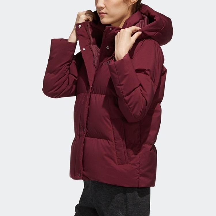 Adidas Short Hooded Down Jacket Women Outerwear Sauce-Purple EH3984