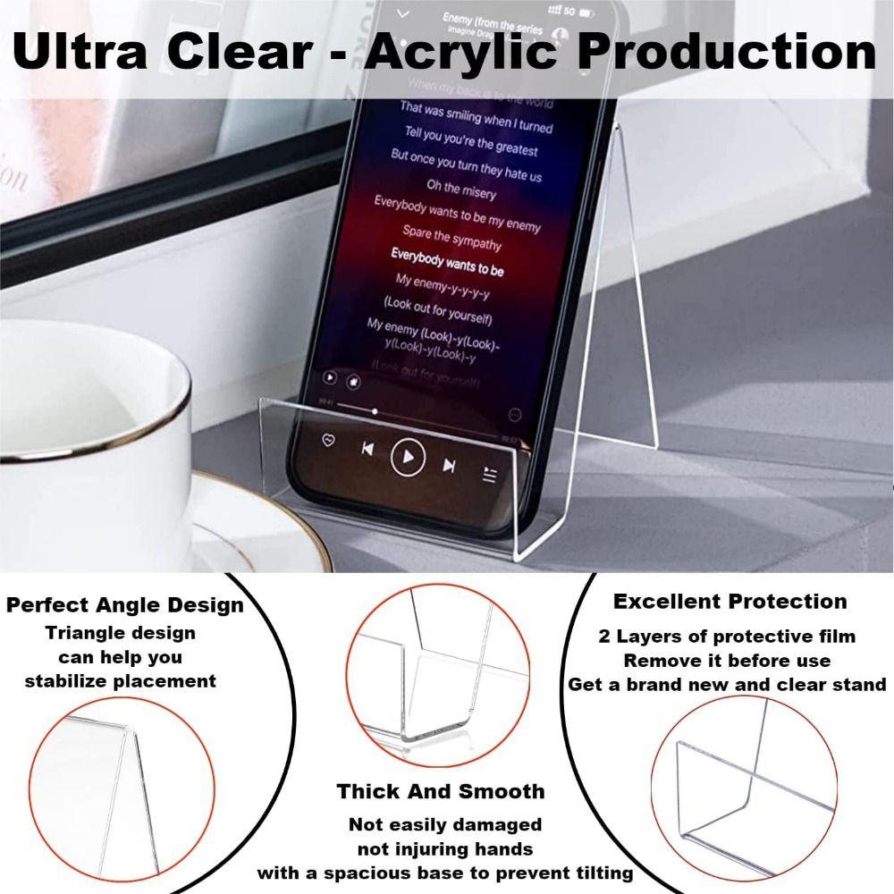 4 шт. прочная акриловая подставка для книг легкая подставка для книг держатель премиум-класса книжный дисплей мольберт альбомы