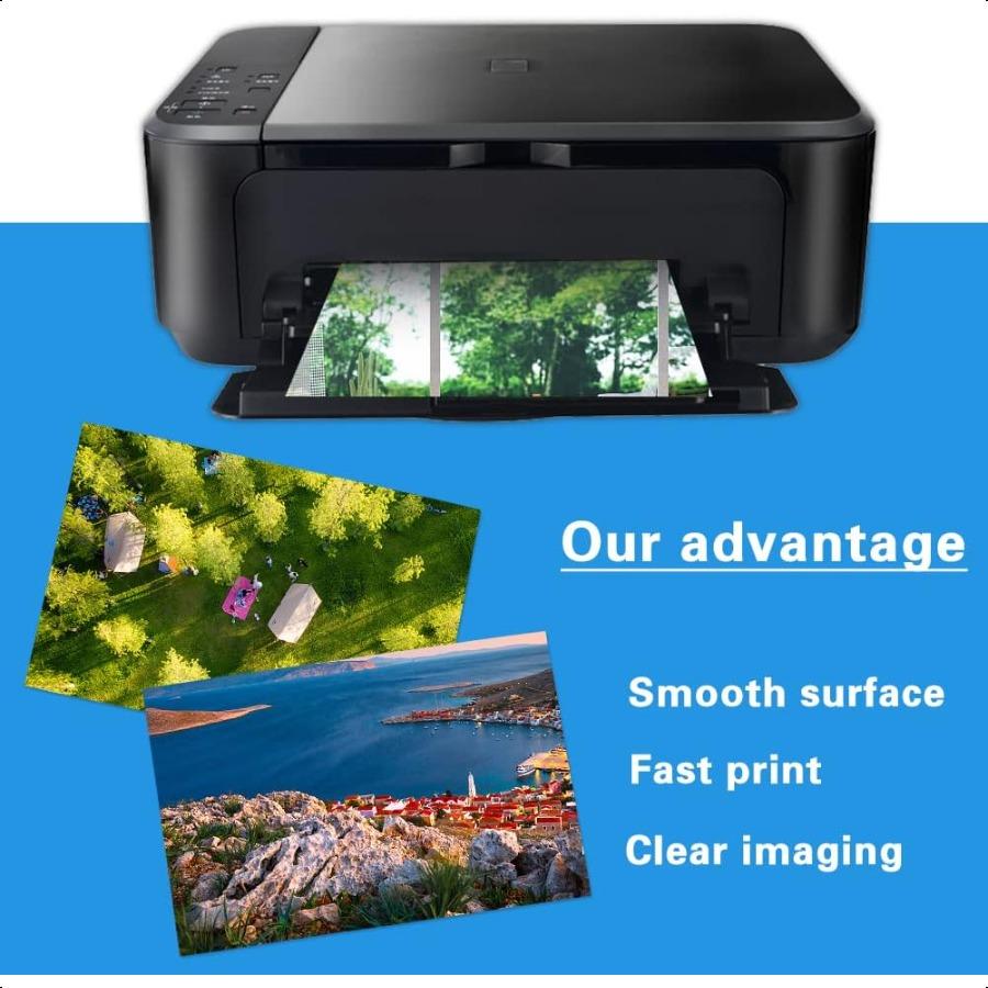 120 Sheets Photo Paper Glossy 4 * 6 Inch Photo Paper for Printer Picture Inkjet Printing Photo Paper 180 Gsm Suitable for Flyer