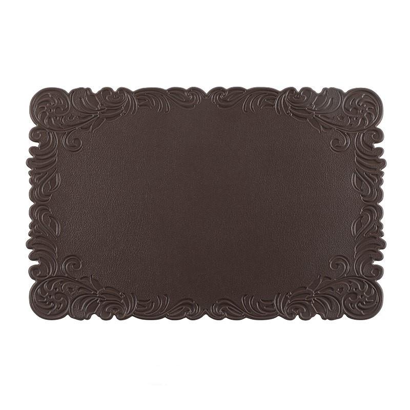 1/4/6PCS Square Placemats Shaped Faux Leather Table Mats Pad Kitchen Accessories Outdoor Indoor Christmas Place Mats Pad Orange