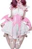 SUNNYSTEP Devil Succubus Cosplay Costume Set with Winged Waist Belt, Adjustable Garters, Padded Dress – Pink, XL