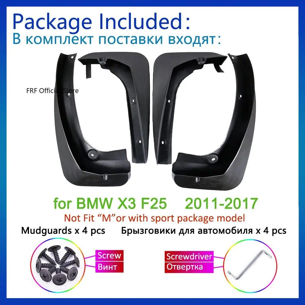 4x для BMW X3 F25 2011 2012 2013 2014 2015 2016 2017 Автомобильные брызговики, брызговики, переднее крыло, дефлектор колеса, аксессуары
