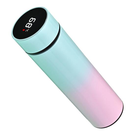 Умная термокружка с дисплеем температуры 500 мл из нержавеющей стали с вакуумной изоляцией чайный пакетик фильтр портативная дорожная чашка