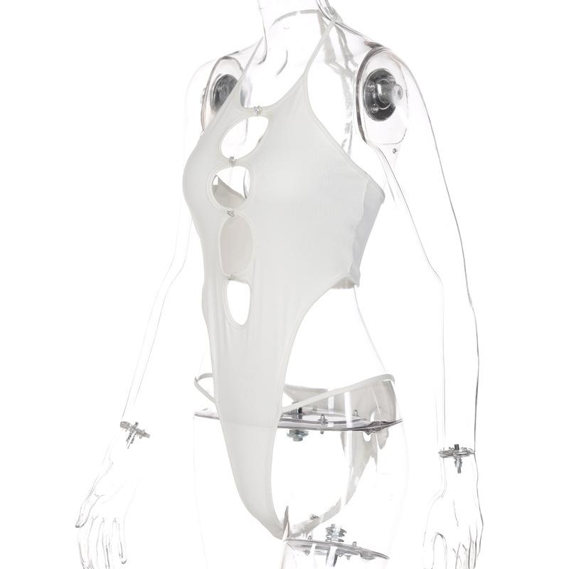 Эстетический сексуальный уличный комбинезон, женский комбинезон с высокой талией и открытыми рукавами, облегающий комбинезон в стиле панк, эмо, альтернативная одежда