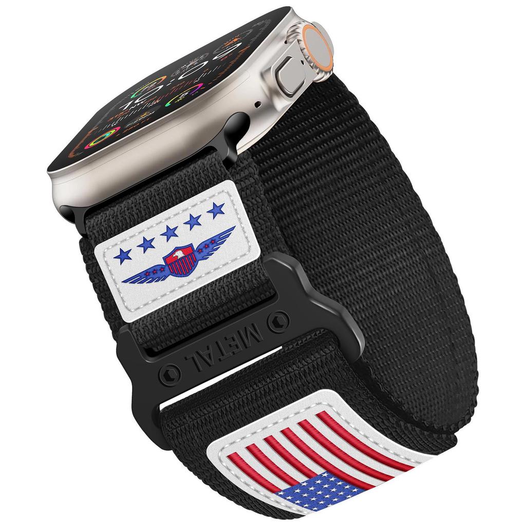 Cross-border Suitable Finely Woven Nylon Trail Strap for Apple Watch Series 8/7 S11 ULTRAL Modified Version.