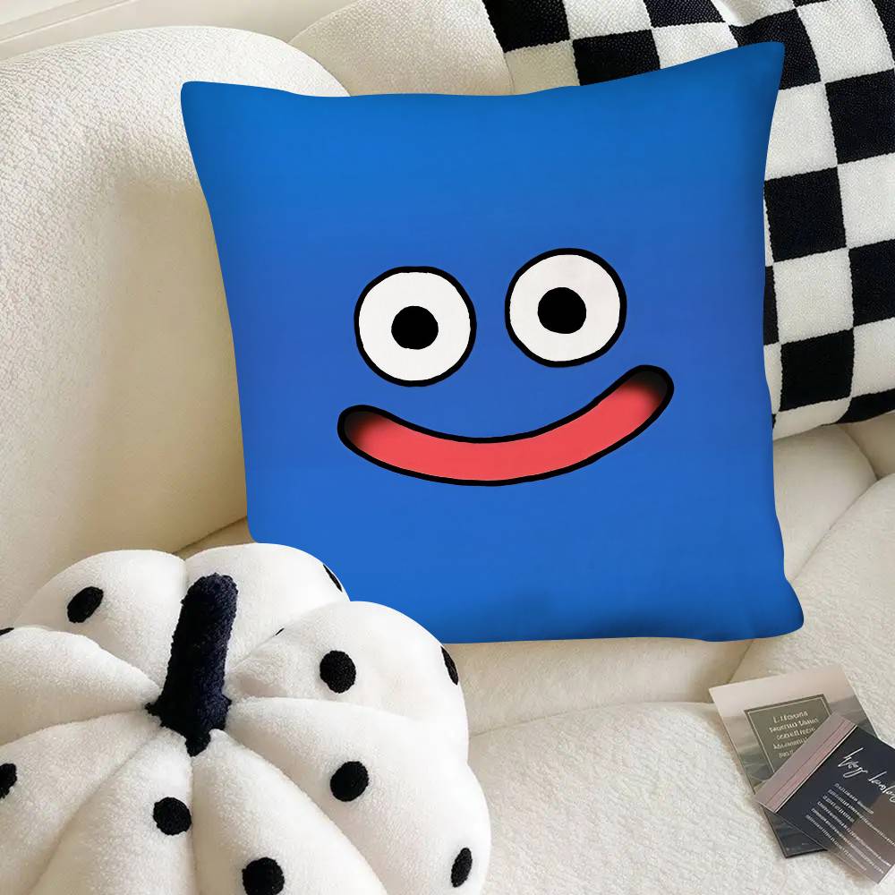 Game Slime Morimori Dragon Quest Pillow Case Fashion Square Pillowcase Bedroom Sofa Room Ins Decoration Leisure