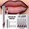 5Pcs/Set Tearing Lipgloss Peel Off Lip Liner Tattoo Waterproof Matte Lip Glaze Brown Contour Non-stick Liquid Lipstick Cosmetic