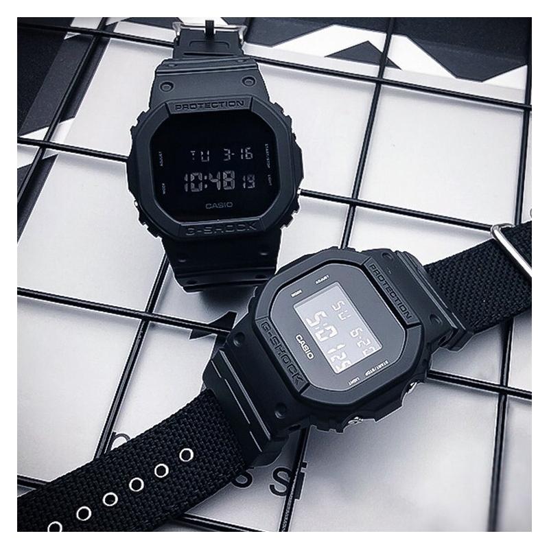 Casio Серия G-SQUAD G-SHOCK маленький квадратный ретро мода трендовый классический кварцевый механизм тканевый ремешок японские и корейские часы мужские DW-5600BBN-1PR