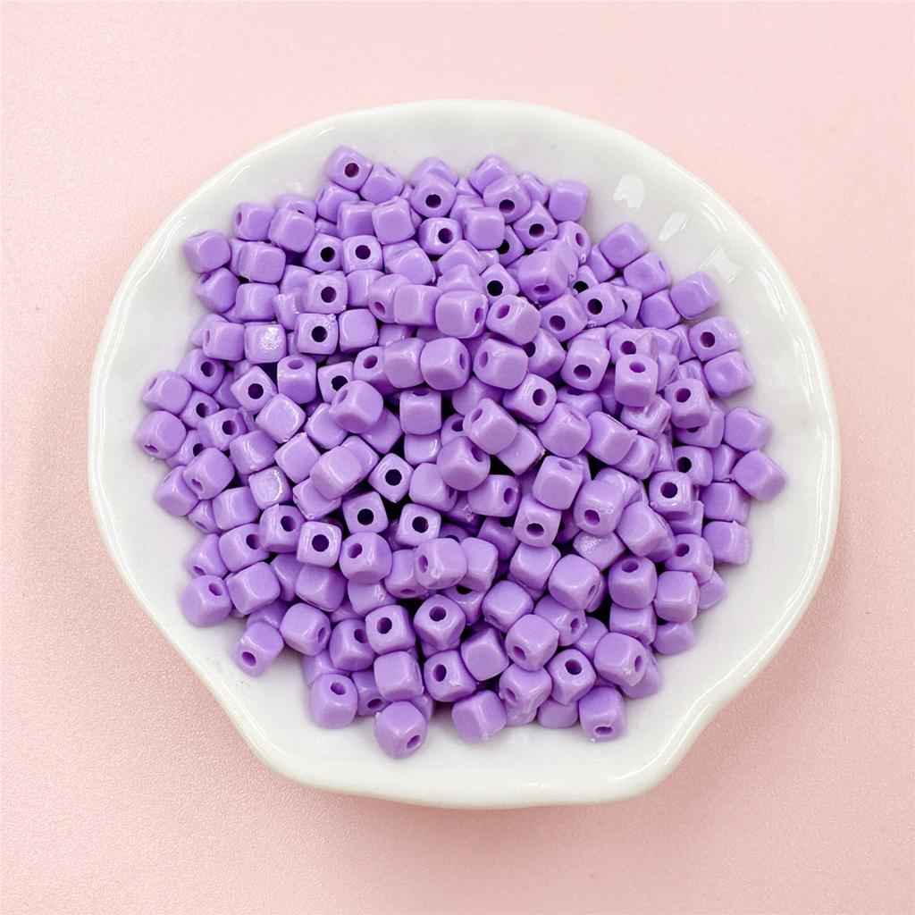Модные ювелирные изделия аксессуары ручной работы бисерные аксессуары 200 шт 4 мм свободные бусины акриловые квадратные для браслета ожерелья своими руками