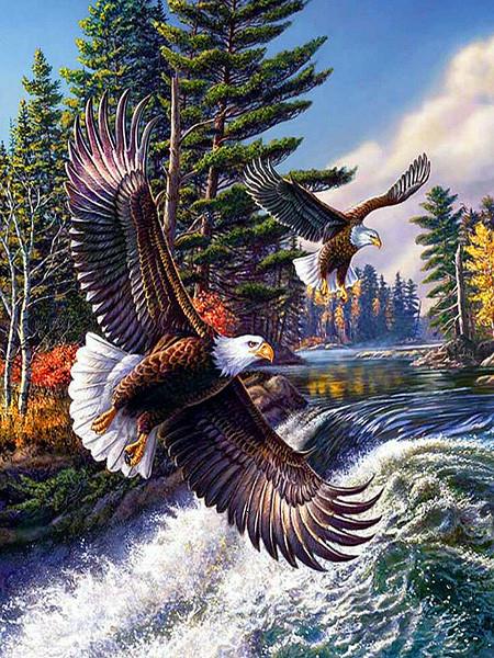 Mosaic 5d Diamond Diamond Animal Painting Needlework Diamond Painting Full Drill Round