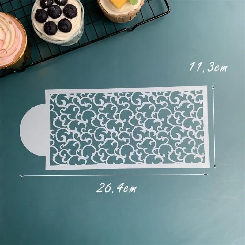 Сетка для помадки, штампы для торта, трафареты, тиснение, инструмент для украшения, пластиковая распылительная форма, свадебное печенье, шоколадный рисунок, живопись
