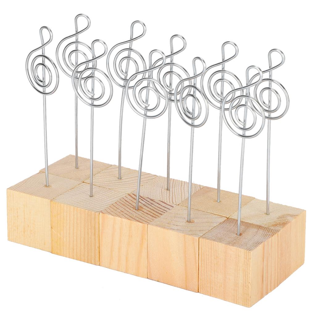 10 шт. зажим для заметок держатель для фотографий открытка с надписью металлическая подставка основа из цельного дерева ремесло