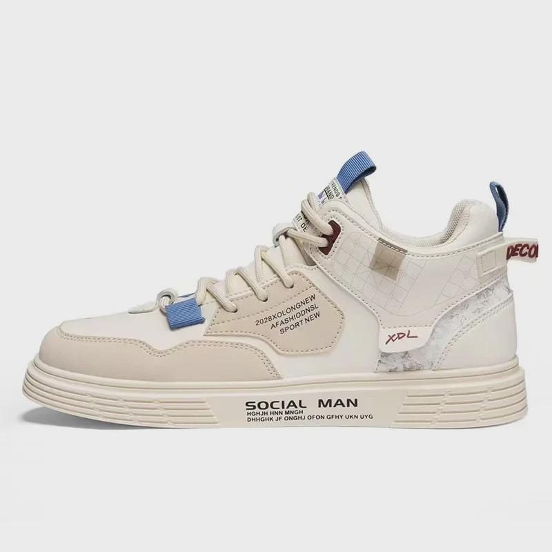 2024 Spring/Summer Men's Trendy High-Top Sneakers: Casual, All-Match Student Footwear