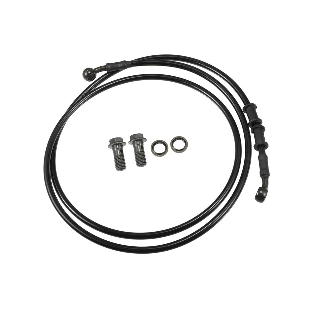 BULLSPANN Мотоциклетный тормозной шланг, Шланг сцепления, Шланг, Для мотоциклов, квадроциклов, внедорожных мотоциклов, Универсальный, Прочный, Замена, Черный, Угол 28°, 170см