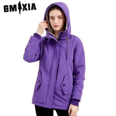 Женское однотонное принтованное осенне-зимнее стеганое пальто из овечьей шерсти Женское стеганое стеганое пальто с капюшоном Осенне-зимние куртки и пальто с длинным рукавом