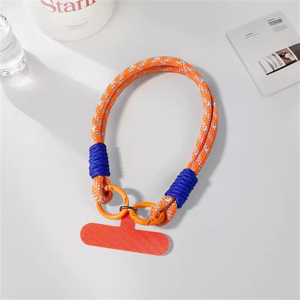 with Patch Mobile Phone Lanyard Braided Phone Hanging Chain Phone Wrist Strap Mobile Case