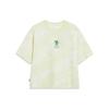 Li Ning Ice Cream Effect Letter Landscape Print Round Neck Pullover Short Sleeve T Shirt Women Tops Light-Fruit-Green AHST194-7